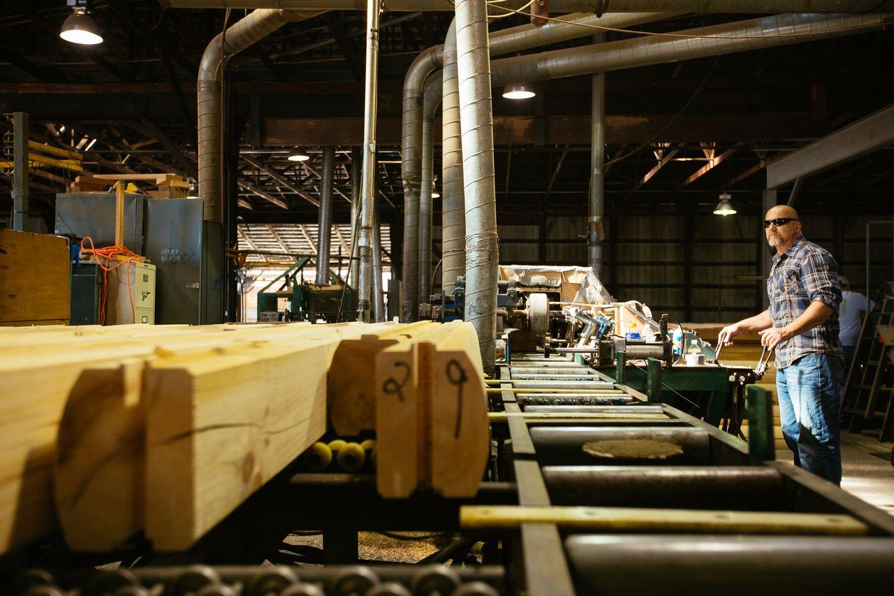 photo of work in the Mill at Moss, TN, at Honest Abe Log Homes